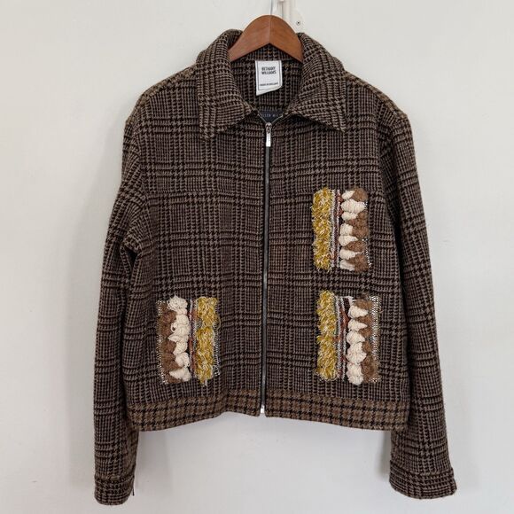 Bethany Williams Manx Tweed Wool Jacket XL Handwoven Applique Made in England - Picture 1 of 13